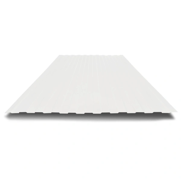 Профнастил С21 0,3 мм сигнальный белый RAL 9003 1м